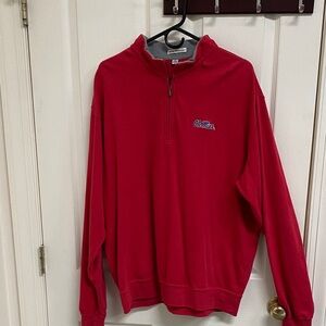 Men’s XL Peter Millar Red Ole Miss logo Sweater quarter zip